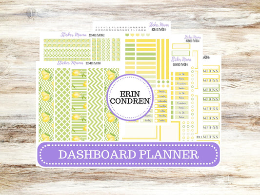 ERIN CONDREN Dashboard Planner Kit DB-3034 || Fresh Squeeze || Dashboard Planner Sticker Kit || Erin Condren ||