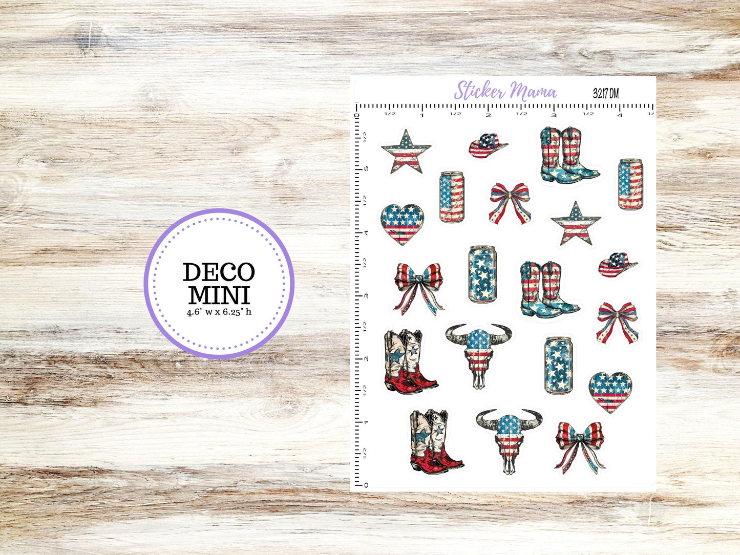 Deco Planner Stickers | 3217 Old Glory