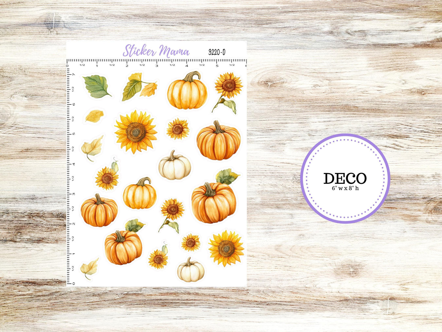 Deco Planner Stickers | Sunflower Harvest 3220