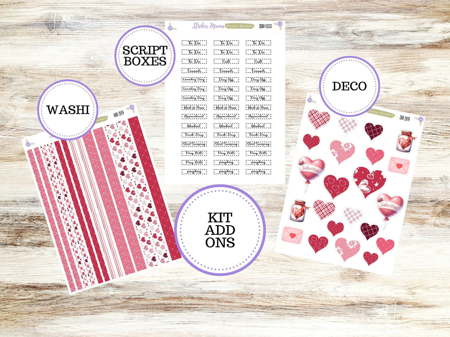 LAUREL DENISE PROJECT February Planner Kit #3119 || Heartfelt Joy || Laurel Denise Kit || Laurel Denise Stickers ||  || February ld