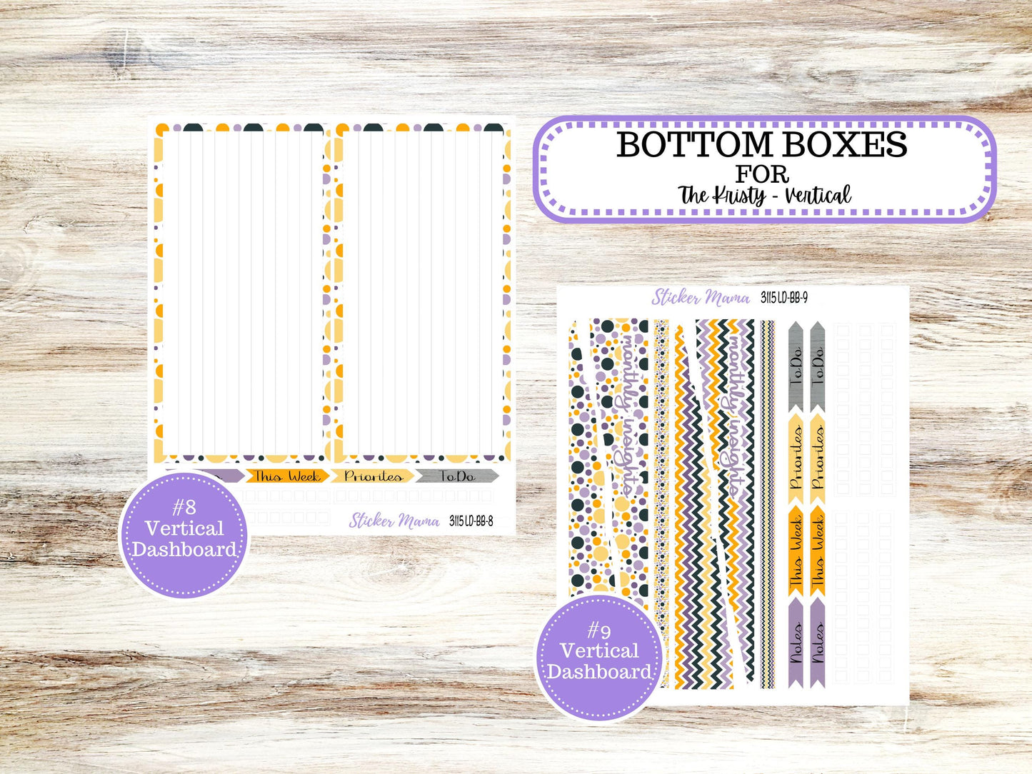 LD BOOK-BOUND Planner Kit #3115 || The Mae || The Kristy || Spooky Palette ||October Laurel Denise Sticker Kit ||  Aug 25