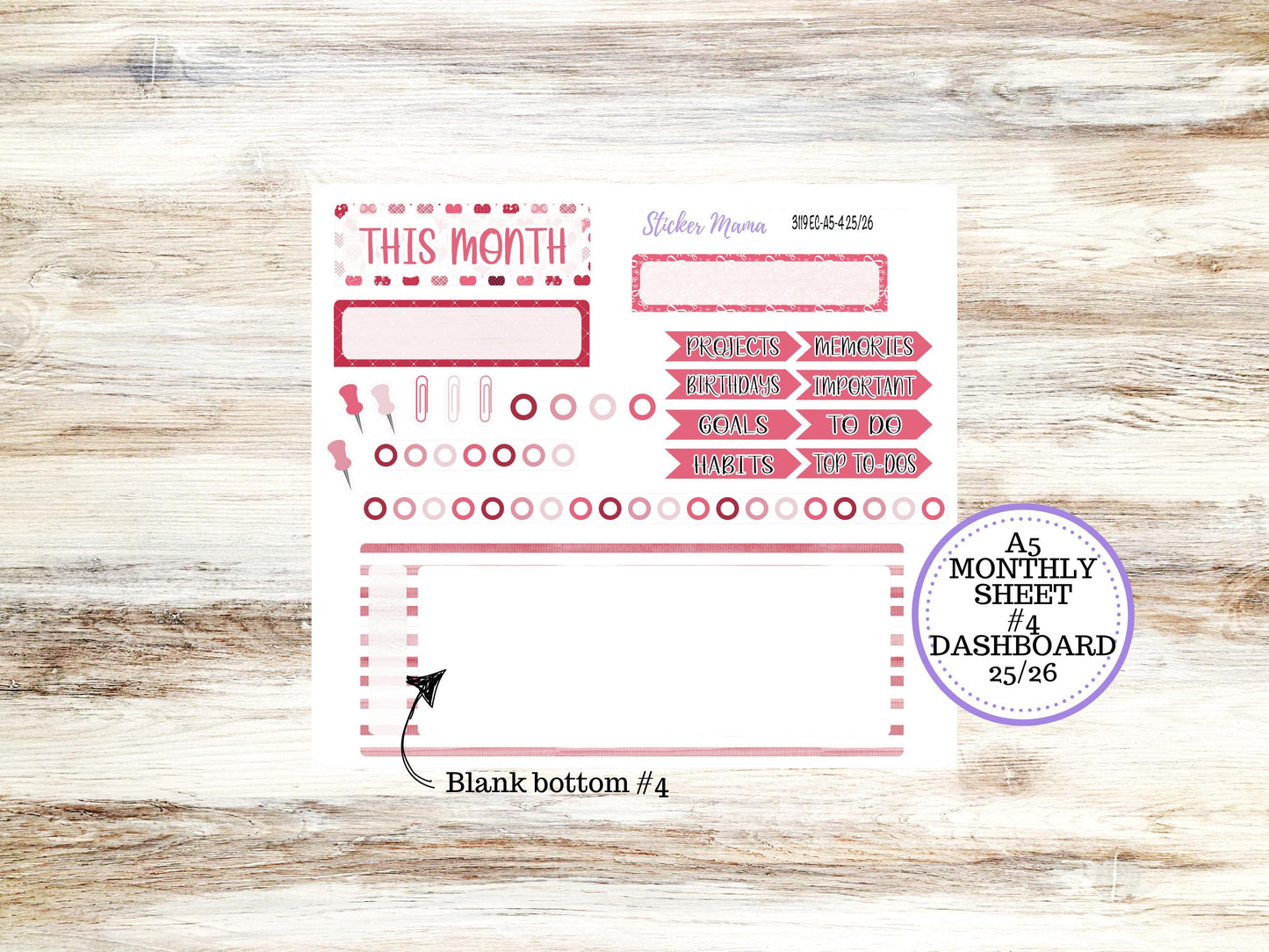 ERIN CONDRE Monthly Kit-3119 || A5 || EC A5 Stickers  || - ec FebruaryMonthly Kit - Monthly Planner Kits - Monthly Budget