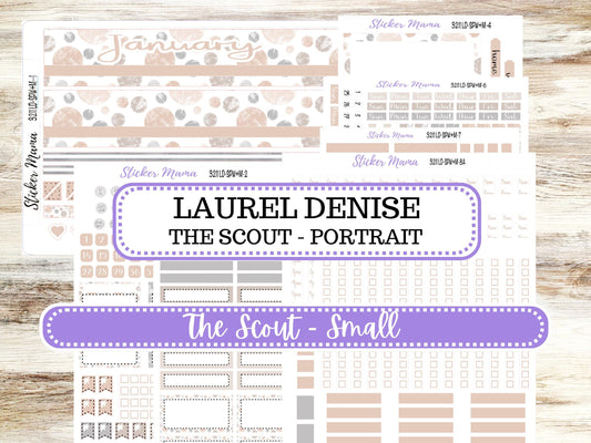 LD Small "The Scout" || PORTRAIT Weekly + Monthly Planner Kit #3211 || Pastel Wonderland  || Laurel Denise Kit Portrait || January || 10-25