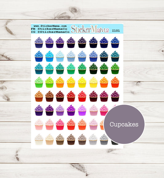 CUPCAKE PLANNER STICKERS I101 Stickers for Cupcake Stickers Planner Stickers Eclp Hourly Planner Birthday Stickers Cup CakeBirthday Stickers
