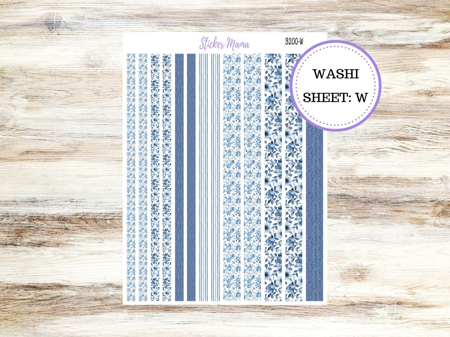WASHI PLANNER STICKERS || 3200 || Cool Blue || Washi Stickers || Planner Stickers || Washi for Planners