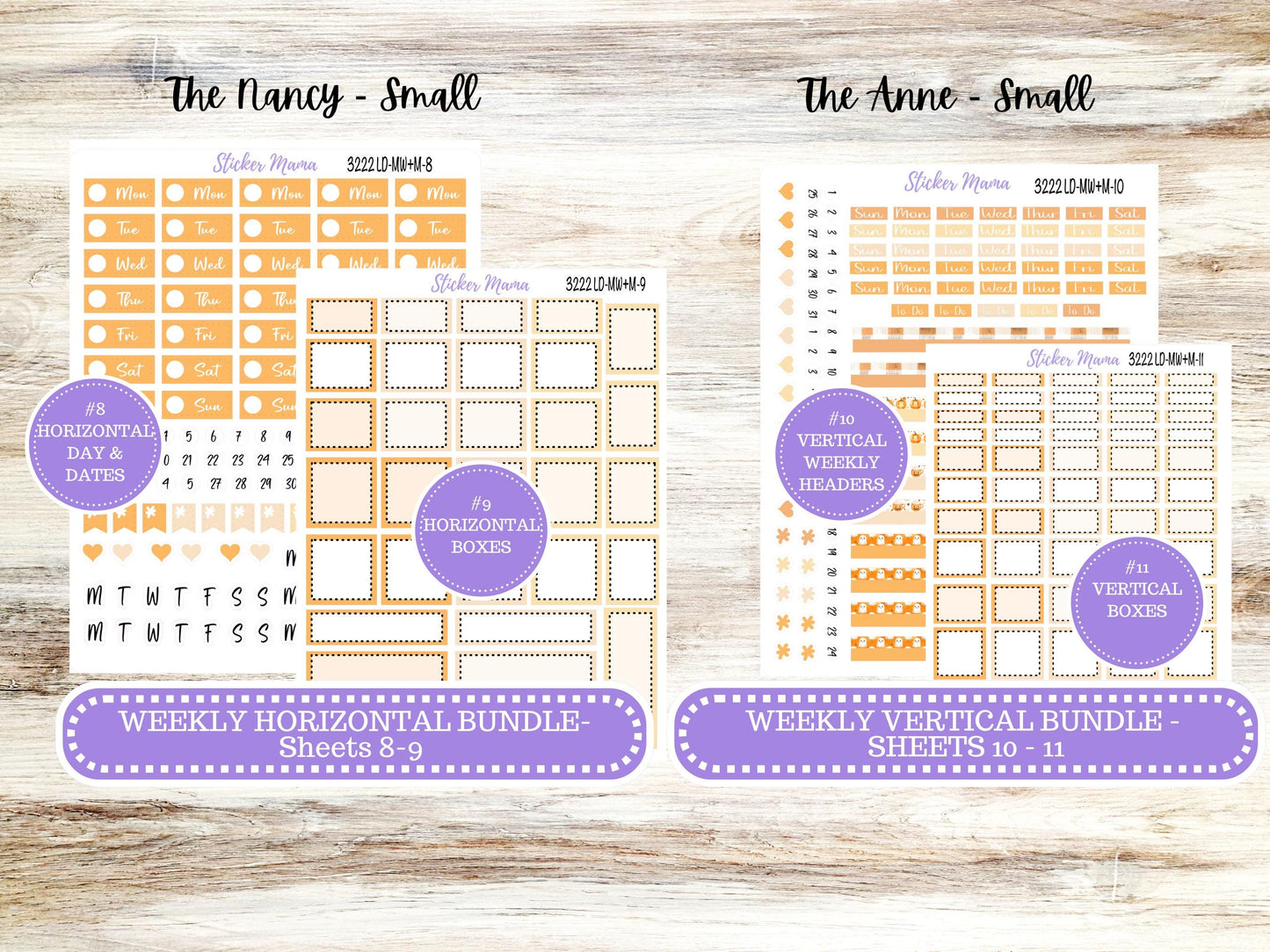 Laurel Denise Small Anne and Nancy Planner Sticker Kit | October 3222 Cozy Ghost | 7-26