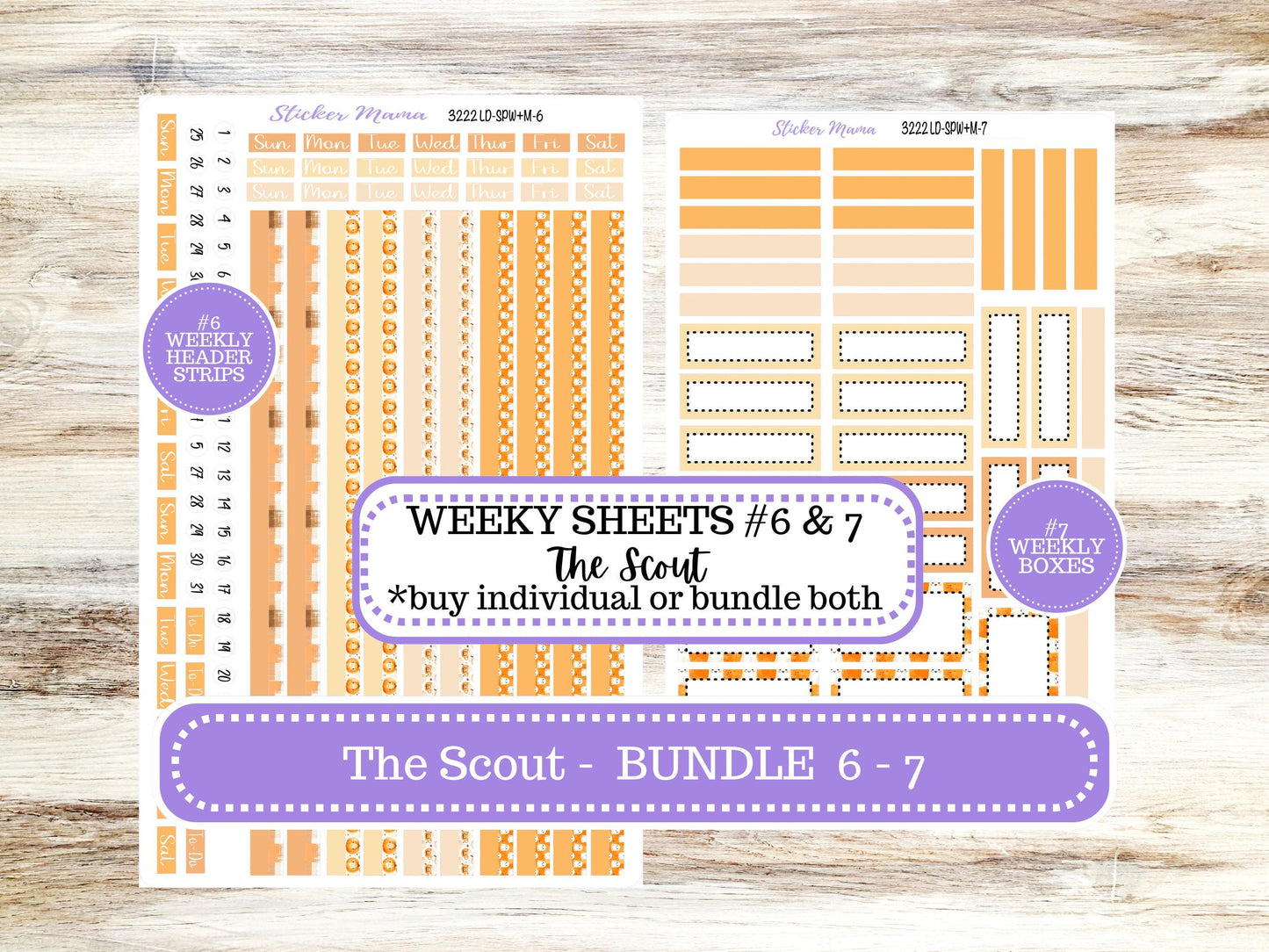 Laurel Denise Small Scout Planner Sticker Kit | Portrait Weekly + Monthly | October Cozy Ghost 3222 | 7-26