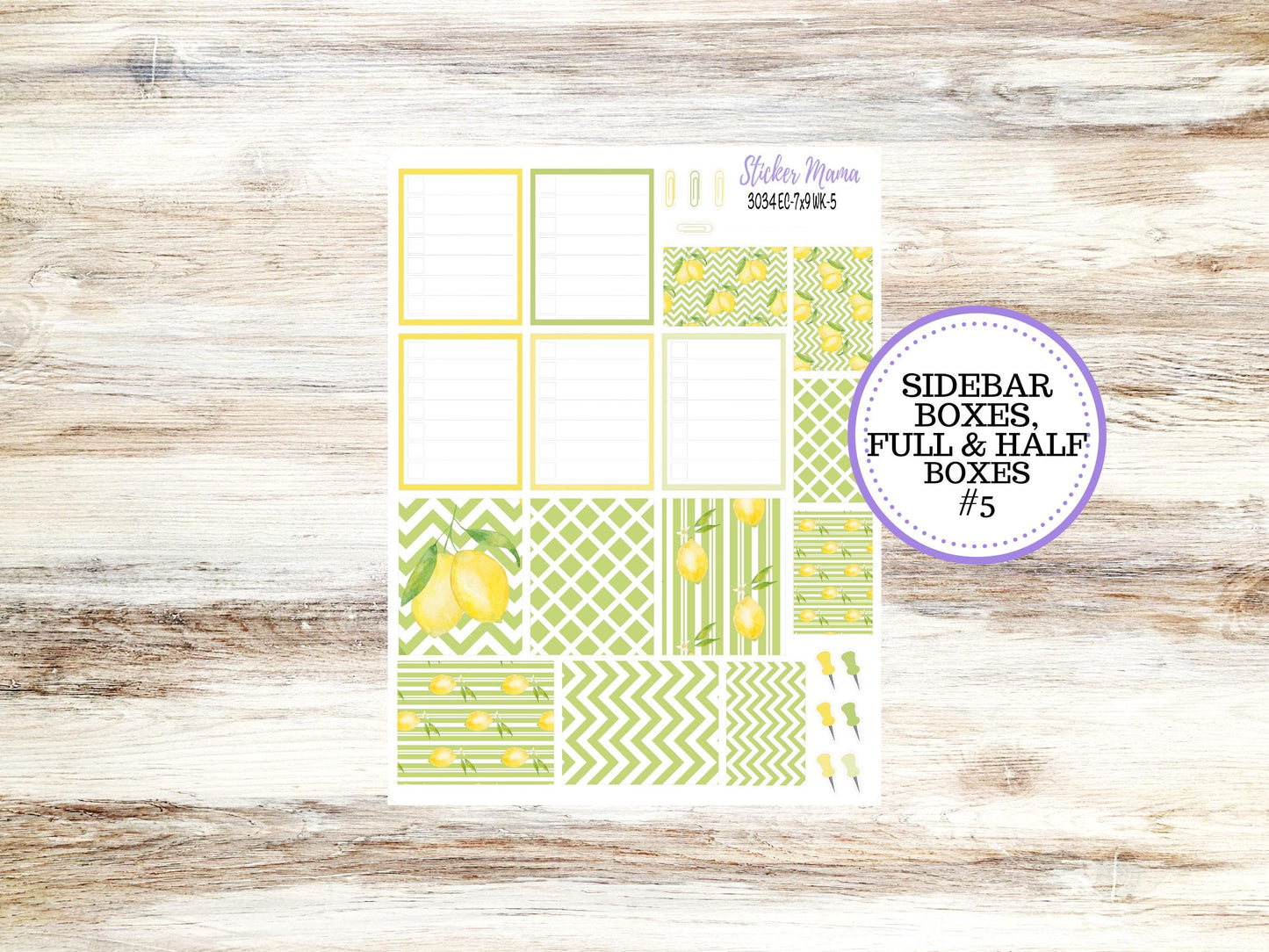 ERIN CONDREN WK-3034 || Fresh Squeeze || Weekly Planner Kit || Erin Condren || Hourly Planner Kit || March Vertical Planner Kit