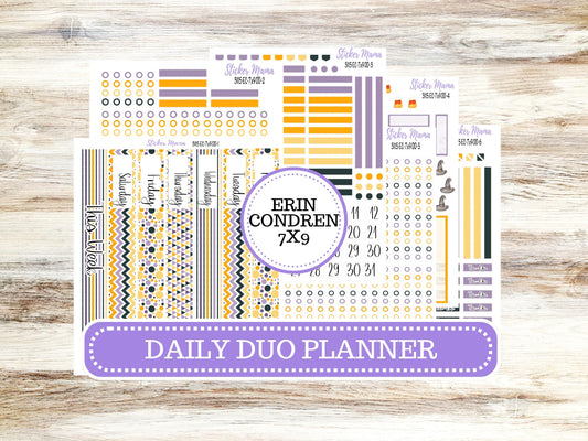 ERIN CONDREN Daily Duo Planner Kit DD-3115 || October - Spooky Palette || Daily Duo Planner Sticker Kit || Erin Condren ||