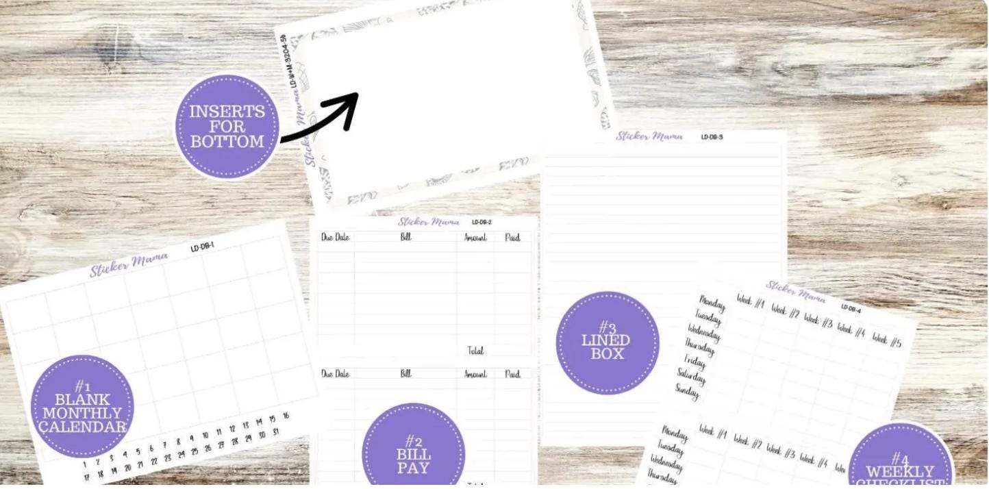 Laurel Denise Large Nancy & Large Anne Planner Sticker Kit | Vertical Horizontal Week + Month | July Old Glory 3217 | 4-26