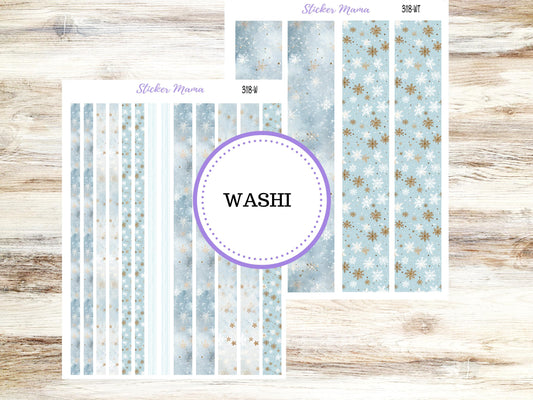 WASHI PLANNER STICKERS || 3118 || Arctic Frost || Washi Stickers || Winter Planner Stickers || Washi for Planners