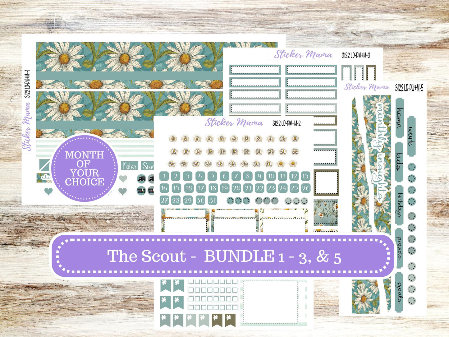 LD Large "The Scout" || PORTRAIT Weekly + Monthly Planner Kit #3122 || Vintage Bloom || Laurel Denise Kit Portrait  || 11-25