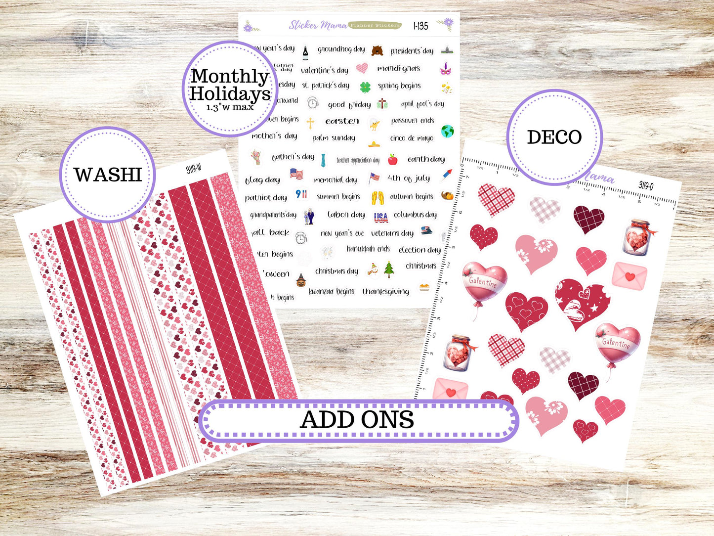 LD BOOK-BOUND Planner Kit #3119 || The Mae || The Kristy || Bookbound || February Laurel Denise Sticker Kit ||  10-25