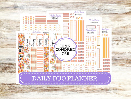 Erin Condren Daily Duo Planner Kit DD-3206 | Falling Colors  | Full Month Kit
