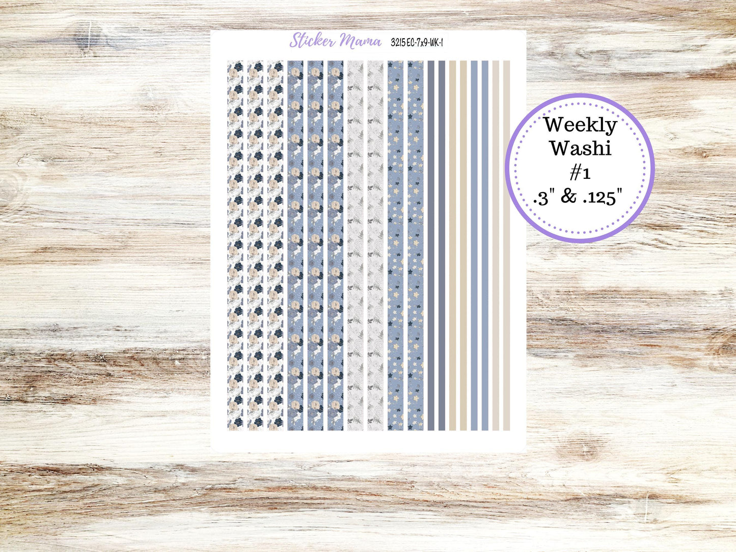 Erin Condren Weekly Planner Kit | Vertical & Hourly Stickers | WK-3215 Charming Roses