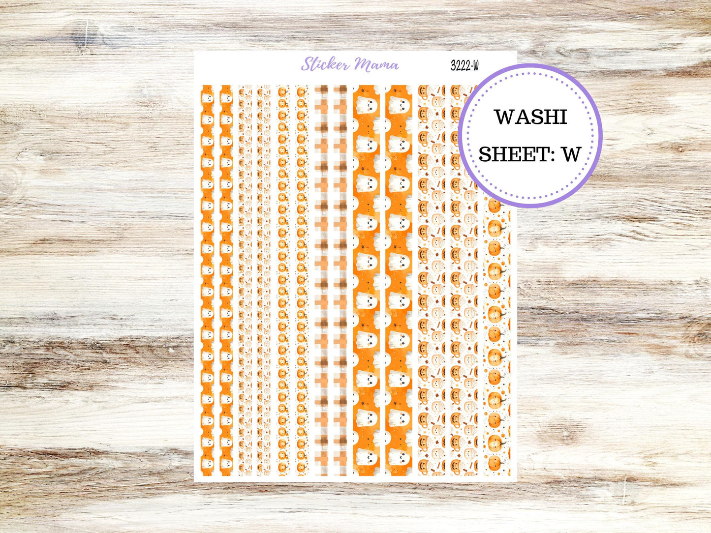 Washi Planner Stickers | 3222 Cozy Ghost
