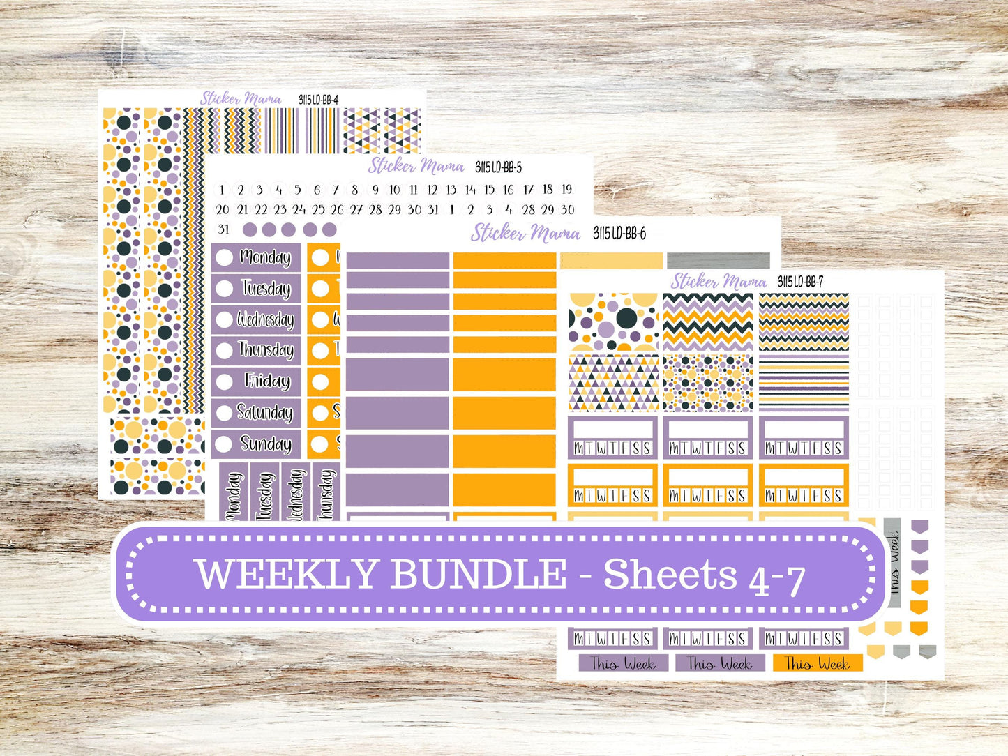 LD BOOK-BOUND Planner Kit #3115 || The Mae || The Kristy || Spooky Palette ||October Laurel Denise Sticker Kit ||  Aug 25