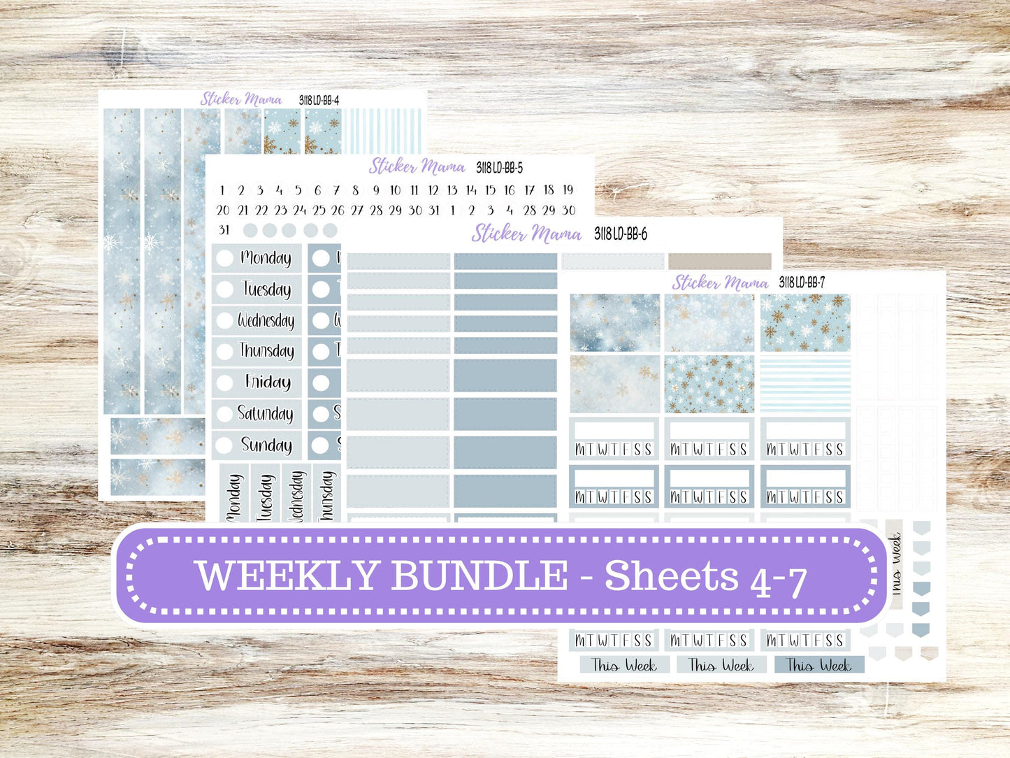 LD BOOK-BOUND Planner Kit #3118 || The Mae || The Kristy || Bookbound || January Laurel Denise Sticker Kit ||  10-25