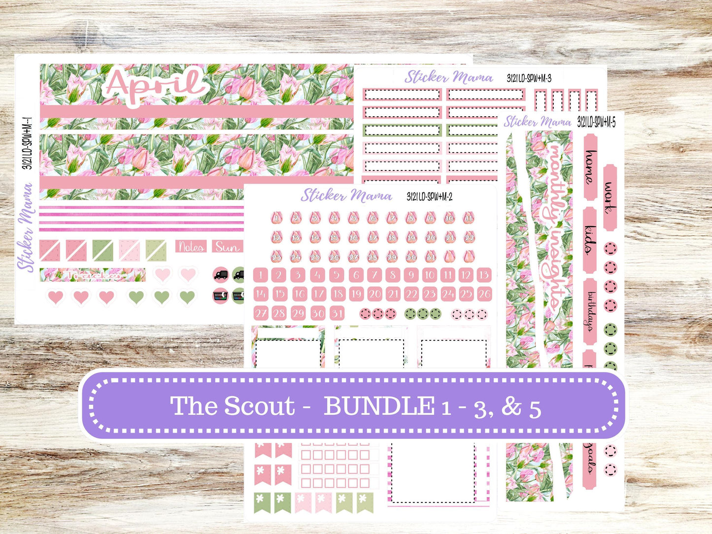 LD Small "The Scout" || PORTRAIT Weekly + Monthly Planner Kit #3121 || April Eater Petals || Laurel Denise Kit Portrait  || 12-25
