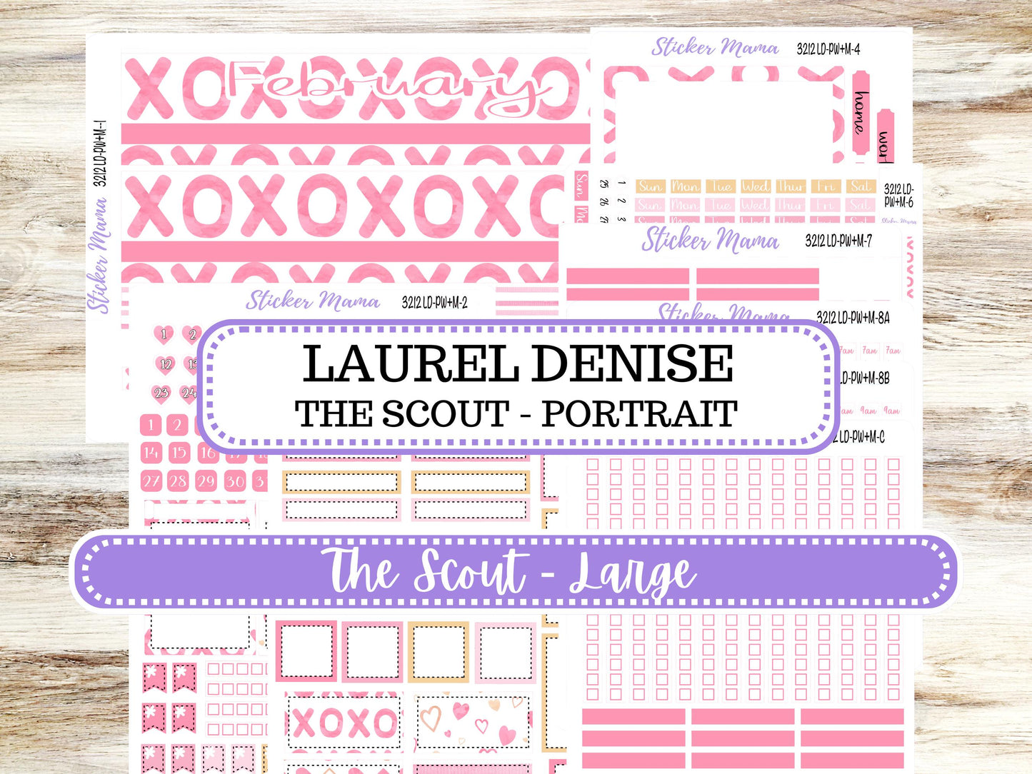 LD Large "The Scout" || PORTRAIT Weekly + Monthly Planner Kit #3212 || February || Laurel Denise Kit Portrait || Love Notes || 10-25