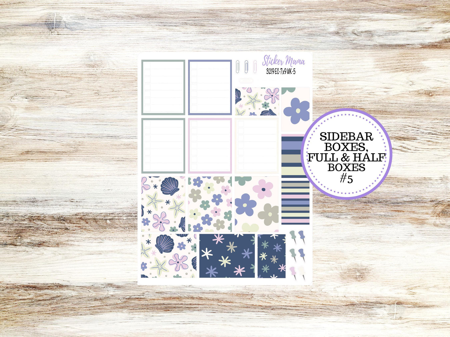 Erin Condren Weekly Planner Kit | Vertical & Hourly Stickers | WK-3219 Tropical Trinkets