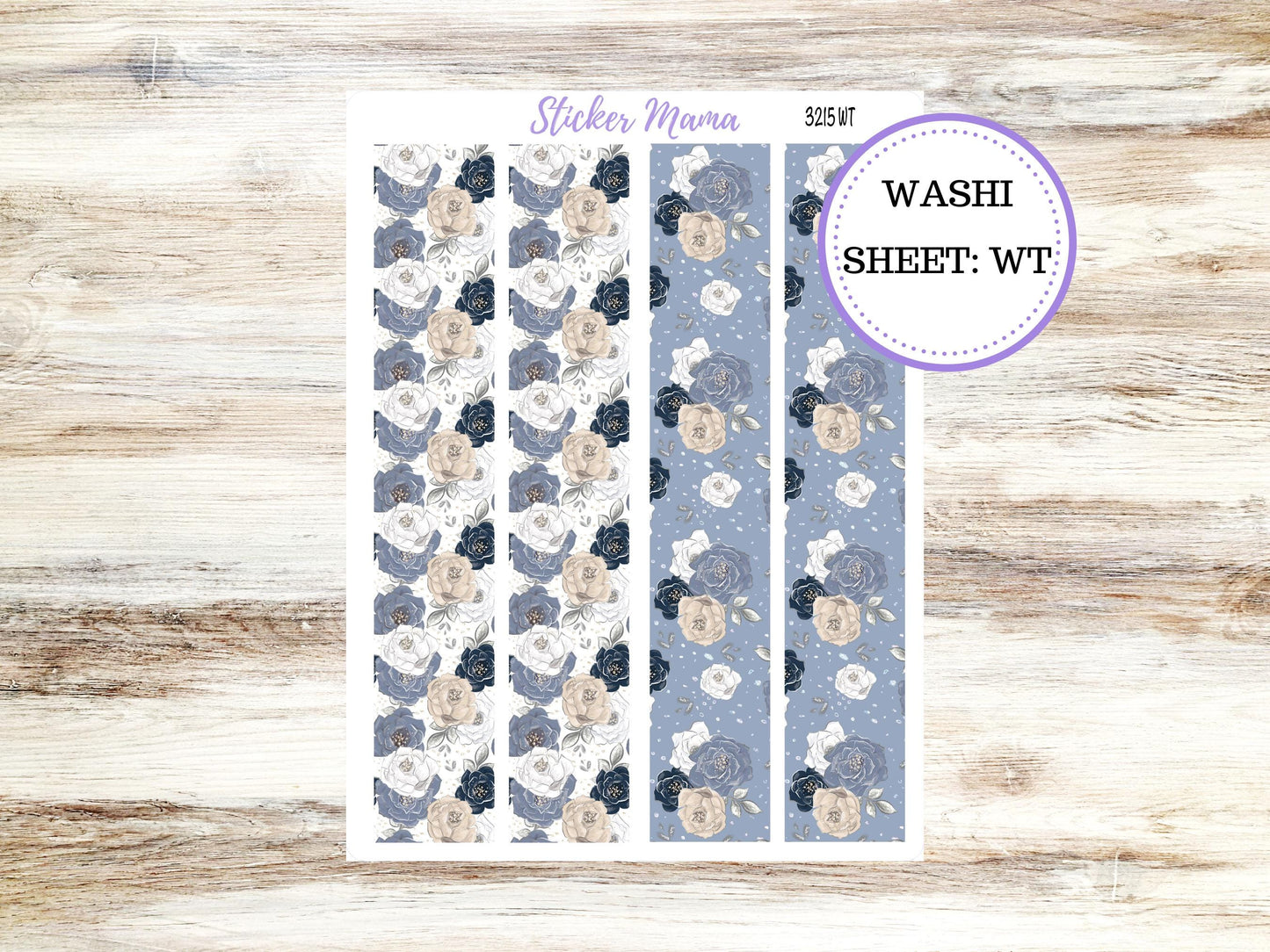 Washi Planner Sticker Sheet | Charming Roses #3215