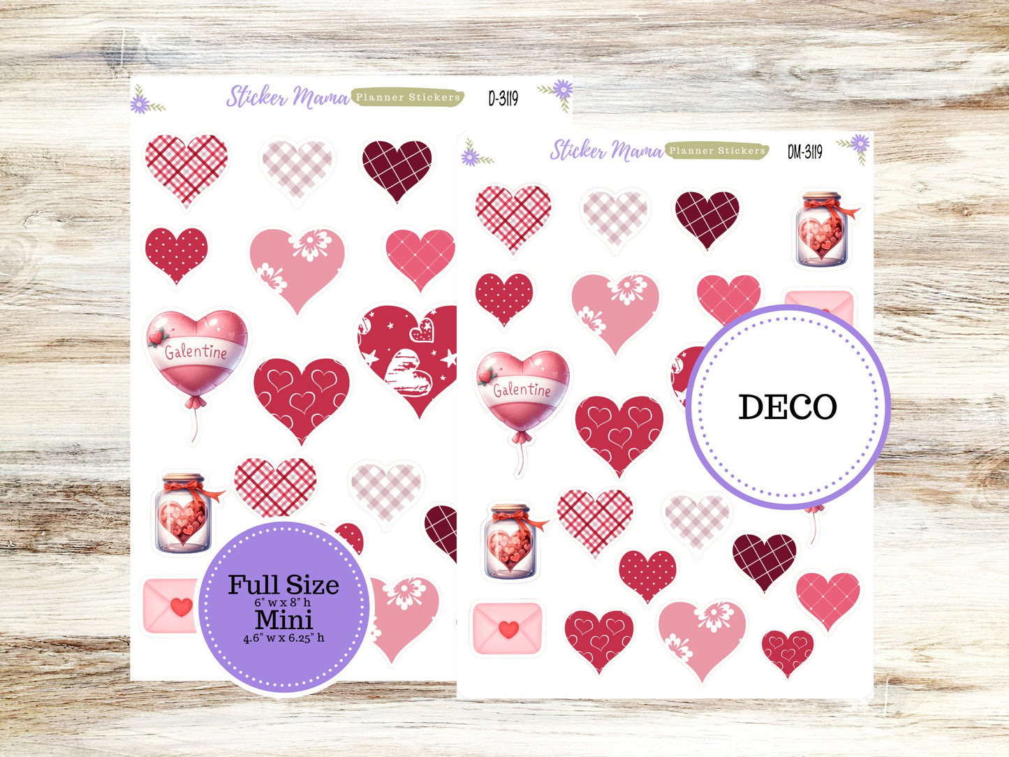 DECO 3119 || Heartfelt Deco || PLANNER STICKERS || Valentine's Stickers || February  Deco