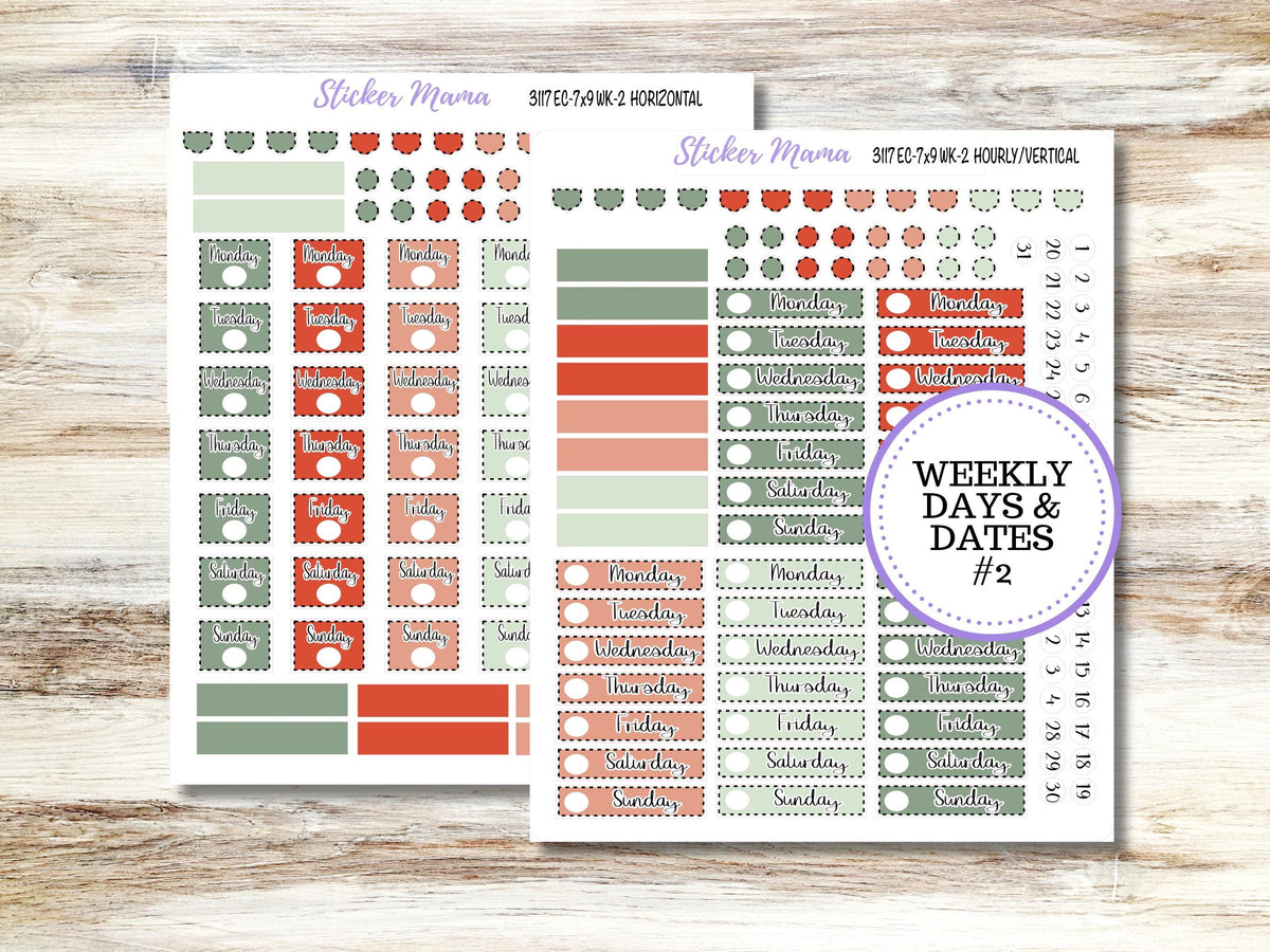 Erin Condren Weekly Planner Kit 3117 | Jolly Jewels | Vertical, Horizontal & Hourly Stickers | December | 9-26