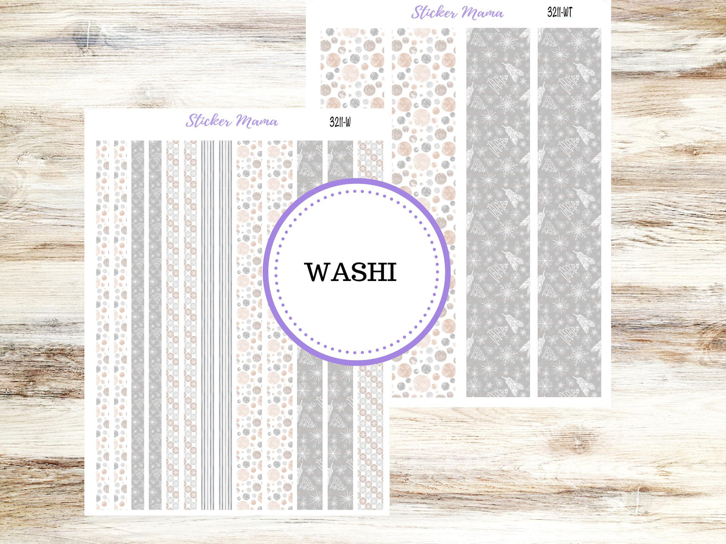 WASHI PLANNER STICKERS || 3211 || Pastel Wonderland || Washi Stickers || Winter Planner Stickers || January Washi for Planners