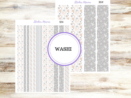 WASHI PLANNER STICKERS || 3211 || Pastel Wonderland || Washi Stickers || Winter Planner Stickers || January Washi for Planners