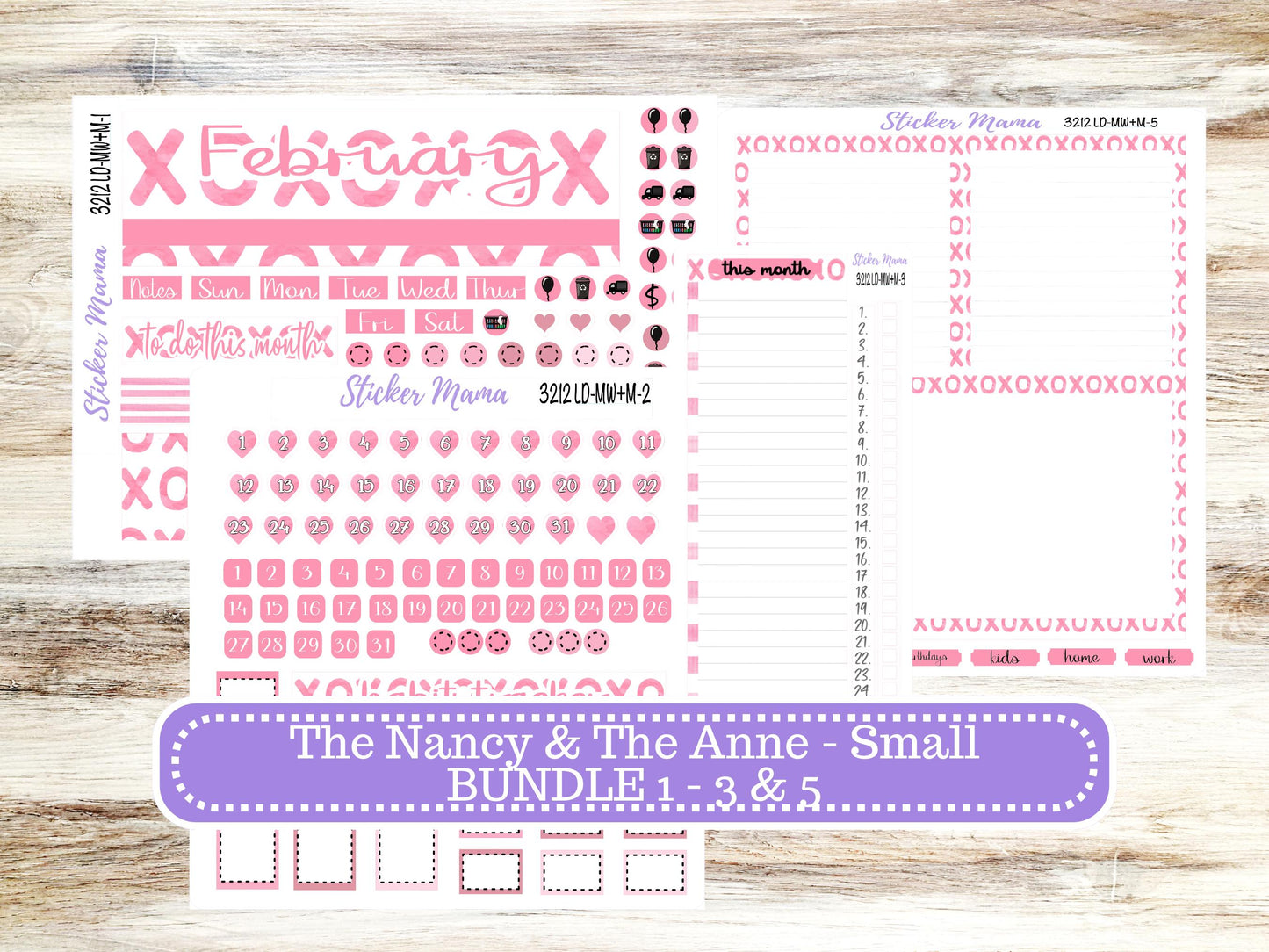 LD SMALL "The Anne" & "The Nancy" || MINI Week + Month Planner Kit #3212 || Laurel Denise Horizontal Vertical || Love Notes || 10-25