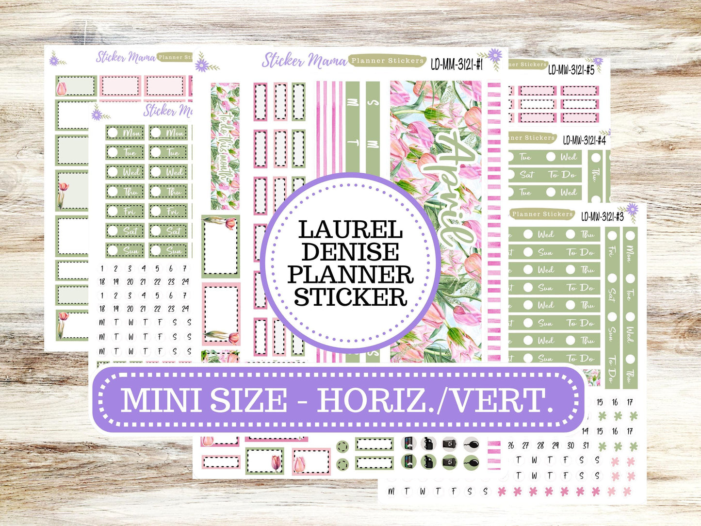 LAUREL DENISE MINI Planner Kit #3121 || Laurel Denise Kit || Laurel Denise Stickers || Laurel Denise Horizontal Vertical || Easter Petals
