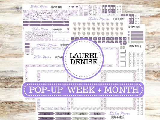 LD POP-UP Week+Month Planner Kit #31223 || Lavender Lust || Laurel Denise Kit || Laurel Denise Stickers || April 25