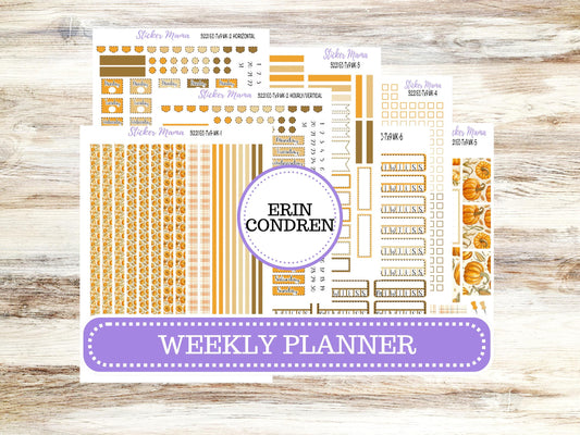ERIN CONDREN Weekly Planner Kit WK-3221 | Pumpkin Cornstalk