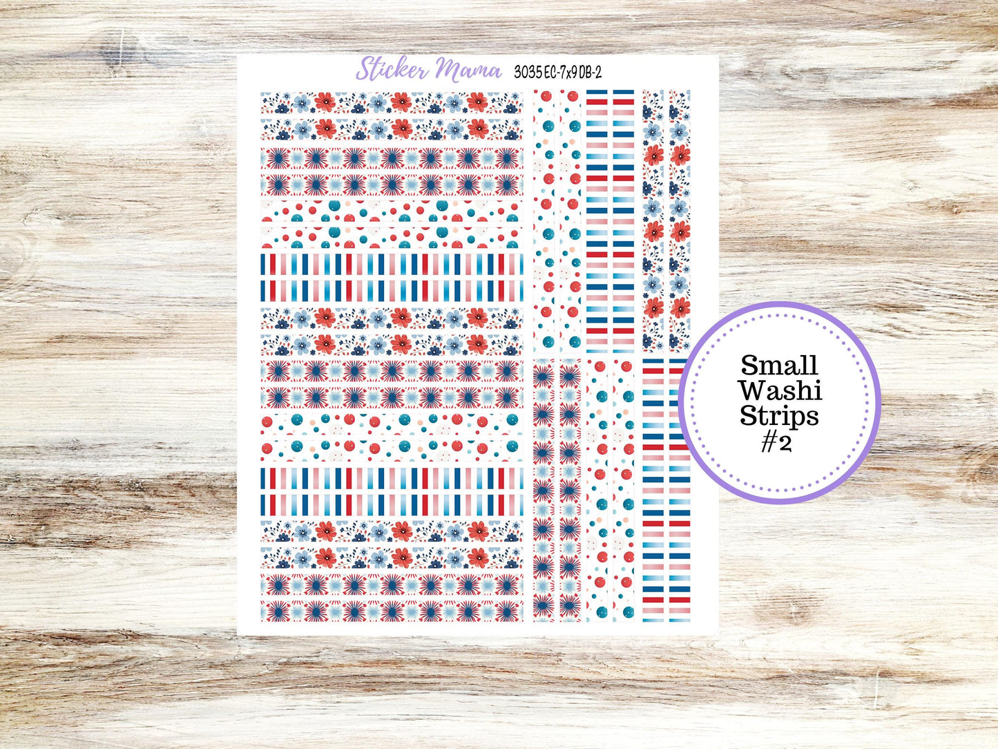 Erin Condren Dashboard Planner Sticker | Kit DB-3035 American Dream