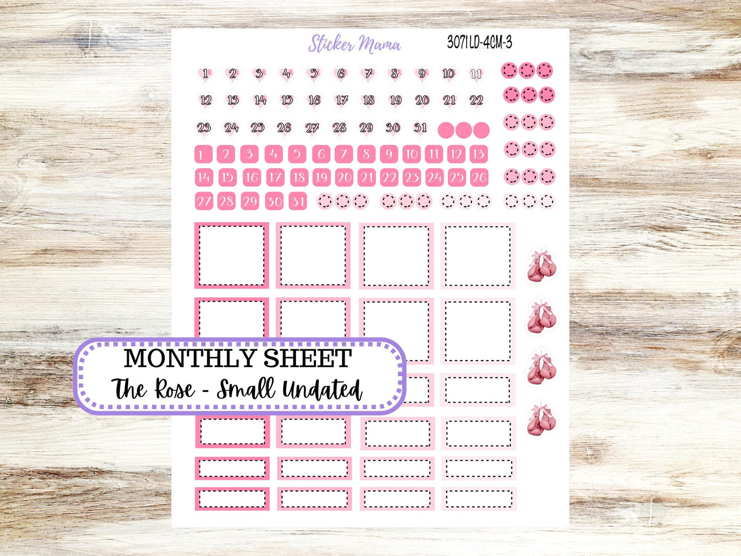 LAUREL DENISE 4 COLUMN Mini (formerly the project mini) Size Planner Kit #3071 || Breast Cancer || Project Stickers || June 25