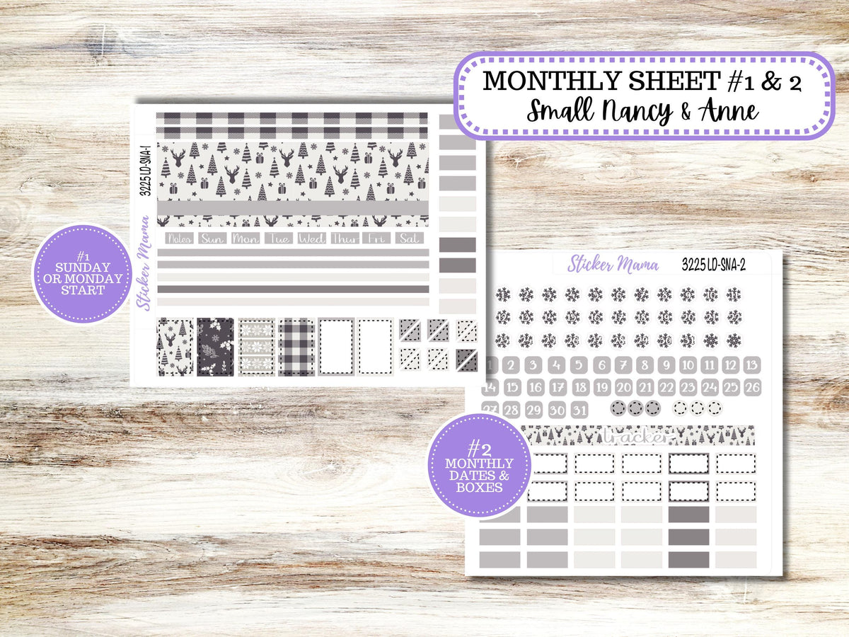 Laurel Denise Small Anne and Nancy Planner Sticker Kit 3225 | Sleek Season | Month of Choice | 9-26