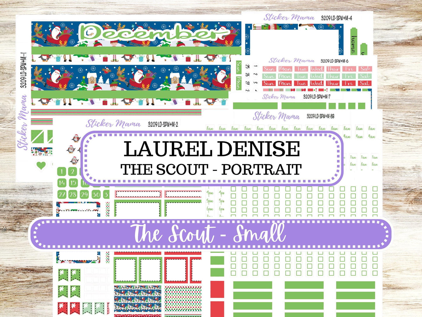 LD Small "The Scout" || PORTRAIT Weekly + Monthly Planner Kit #3209 || Jolly Pines || Laurel Denise Kit Portrait || 10-25