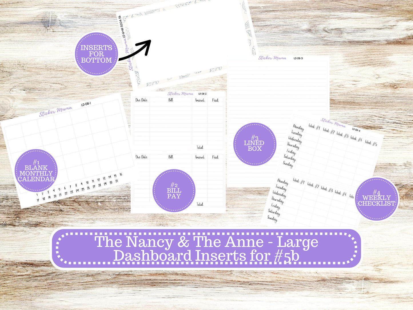 LD “The Nancy & Anne” Large || Week + Month PLANNER Monthly Kit #3211 || Laurel Denise Horizontal Vertical Kit || January || 10-25
