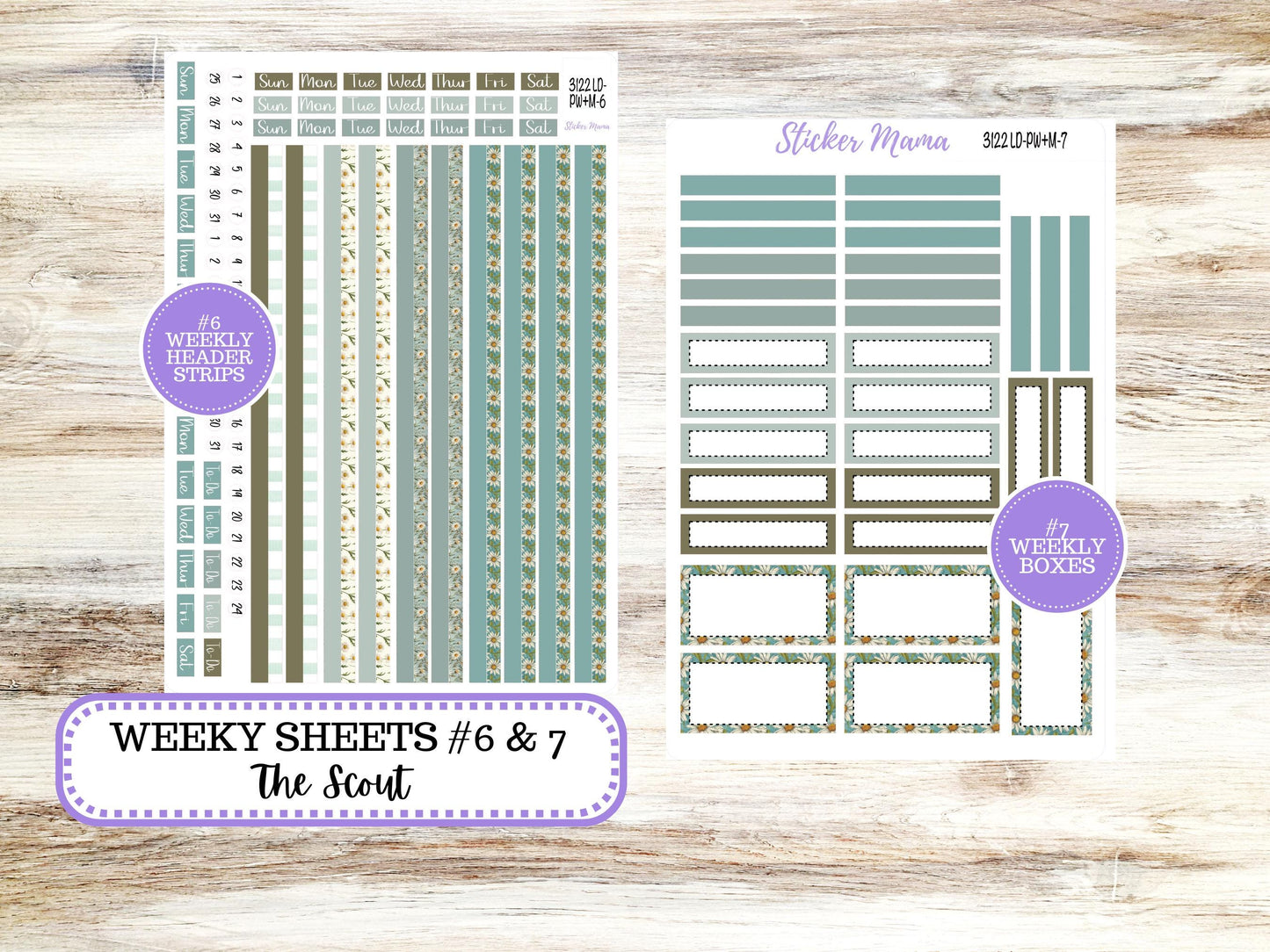 LD Large "The Scout" || PORTRAIT Weekly + Monthly Planner Kit #3122 || Vintage Bloom || Laurel Denise Kit Portrait  || 11-25