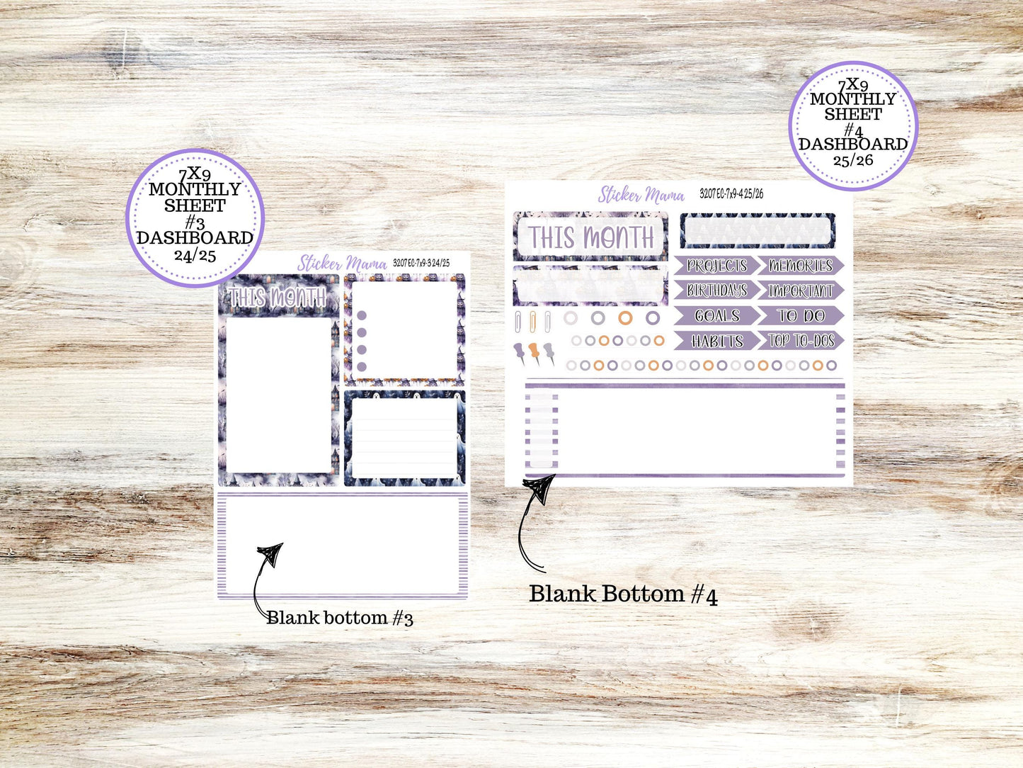 ERIN CONDREN Monthly Kit-3207 || 7X9 || Haunted Haven - 7x9 ec October Monthly Kit - October Monthly Planner Kits -  Monthly Pages
