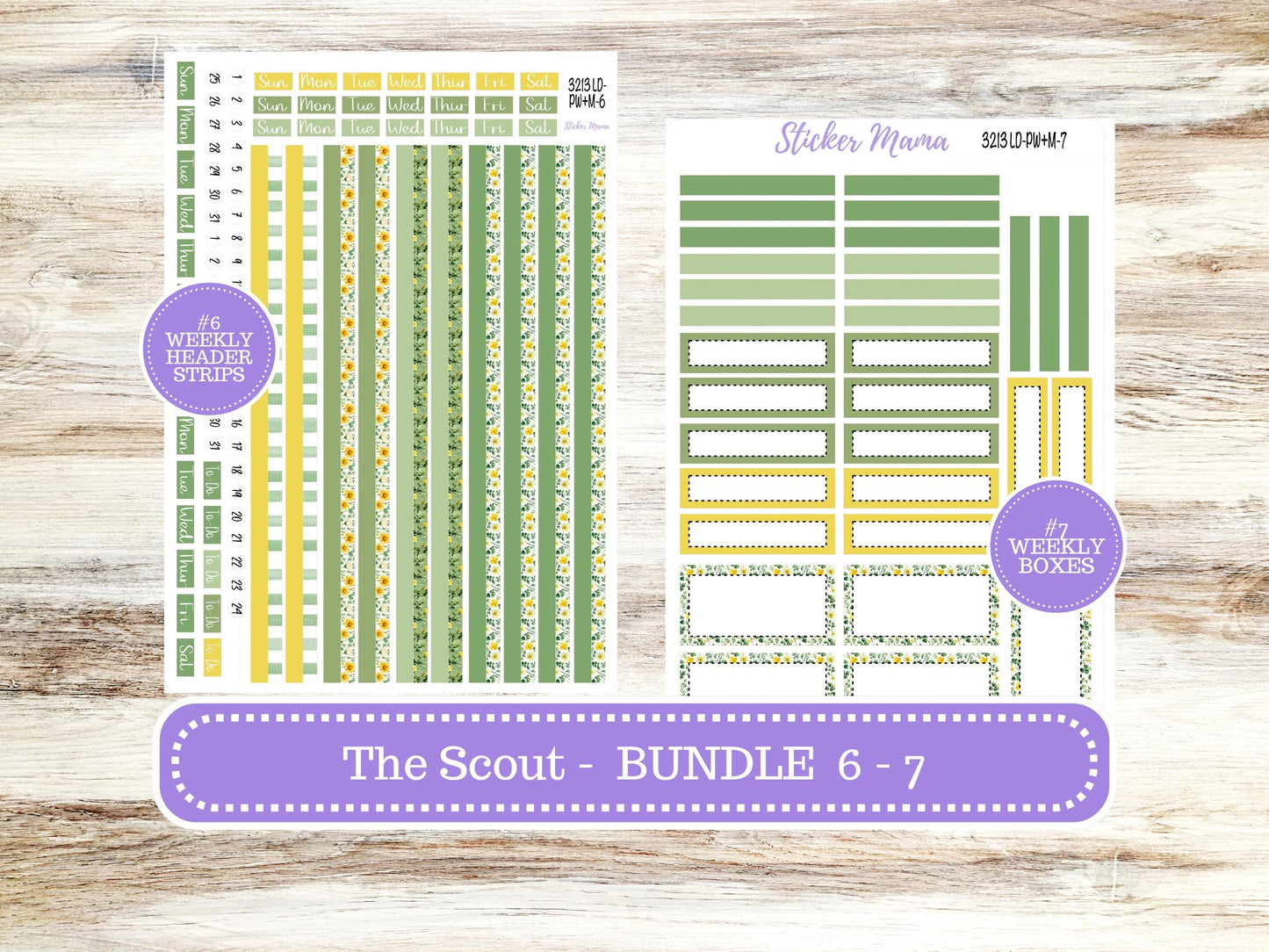 LD Large "The Scout" || PORTRAIT Weekly + Monthly Planner Kit #3213 || March Lucky Blossom || Laurel Denise Kit Portrait || 11-25