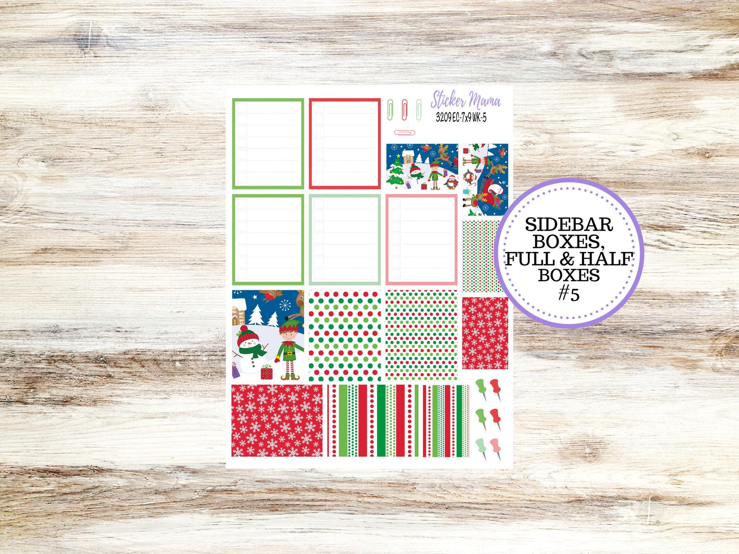 ERIN CONDREN Weekly Planner Kit WK-3209 || December || Weekly Planner Sticker Kit || Erin Condren ||