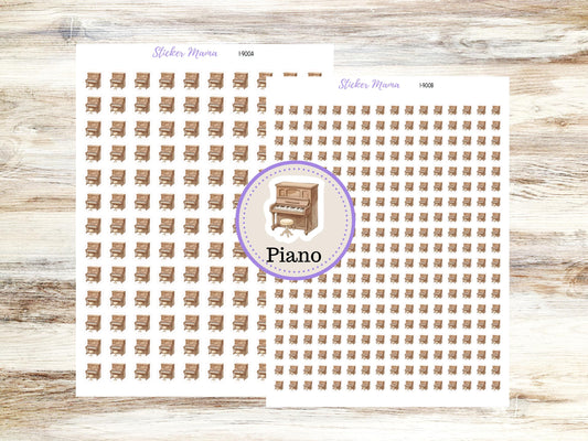 Piano Planner Stickers I-900 (.3, or .5,) | Piano Practice Stickers | Music