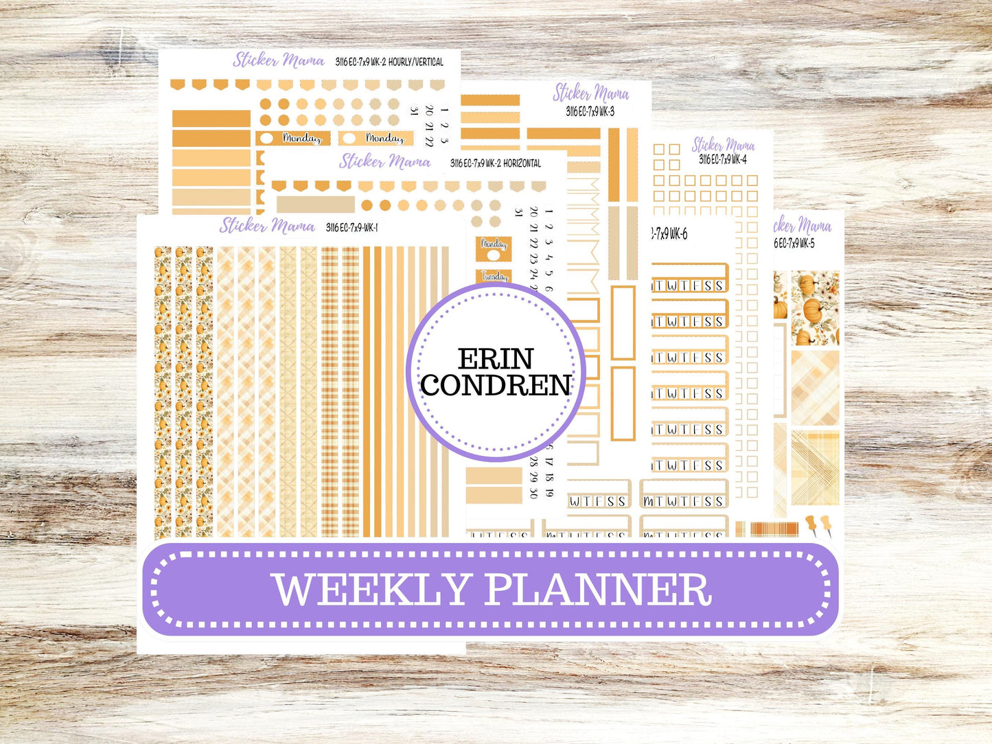 ERIN CONDREN Weekly Planner Kit WK-3116 || November || Weekly Planner Sticker Kit || Erin Condren ||