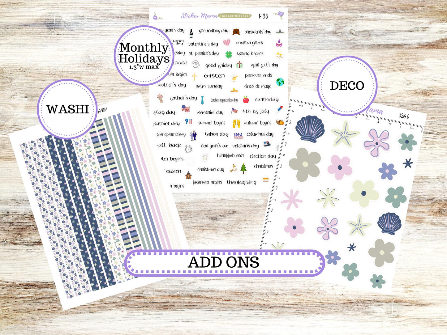 Laurel Denise Mae and Kristy Planner Sticker Kit | Book-Bound | August 3219 Tropical Trinkets | 5-26