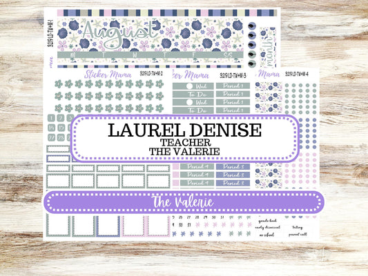 Laurel Denise Valerie Planner Stickers | LD Teacher Week + Month Planner Kit | August 3219 Tropical Trinkets | 5-26