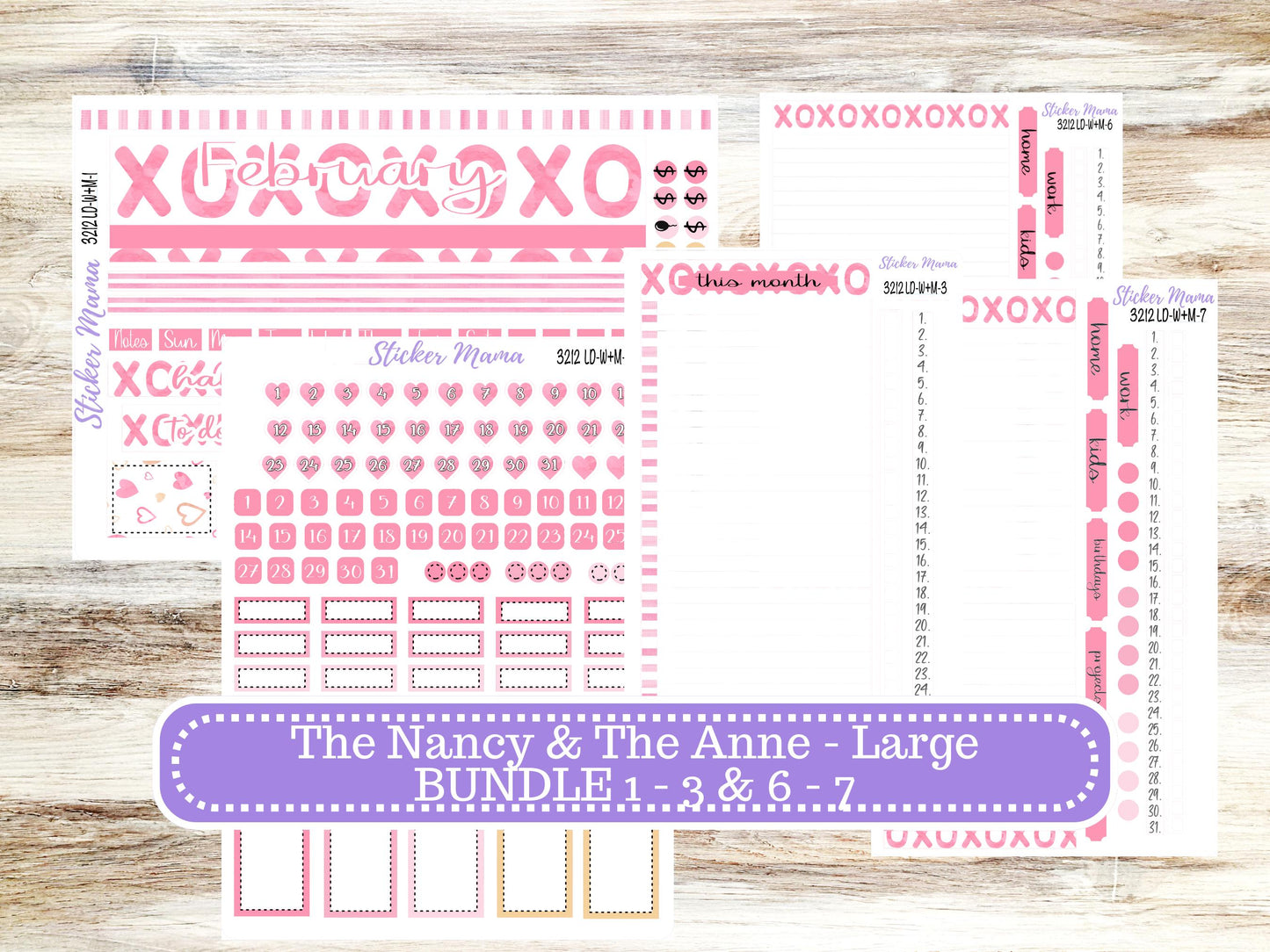 LD “The Nancy & Anne” Large || Week + Month PLANNER Monthly Kit #3212 || Laurel Denise Horizontal Vertical Kit || February || 10-25