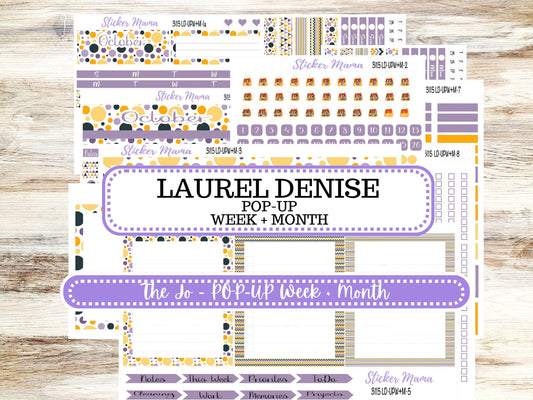 LD POP-UP Week+Month Planner Kit #3115 || The Jo || Spooky Palette || Laurel Denise Kit || Laurel Denise Stickers || Aug 25