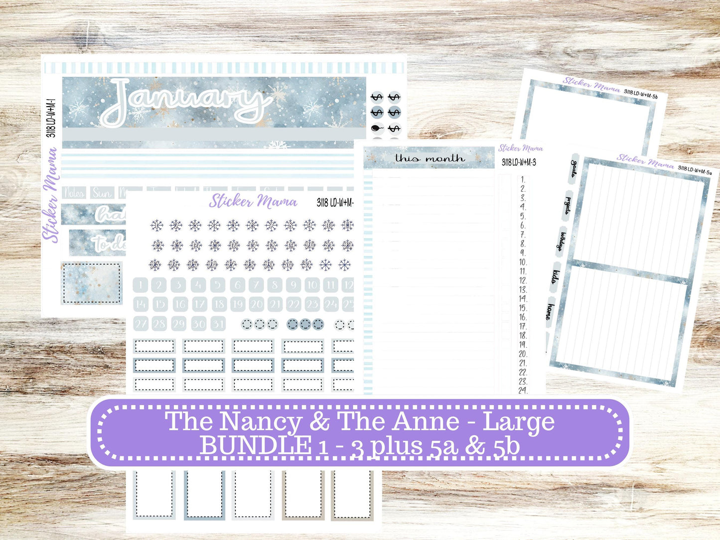LD “The Nancy & Anne” Large || Week + Month PLANNER Monthly Kit #3118 || Laurel Denise Horizontal Vertical Kit || January || 10-25